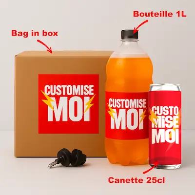 🡺 Exemples de conditionnements personnalisés pour boisson 