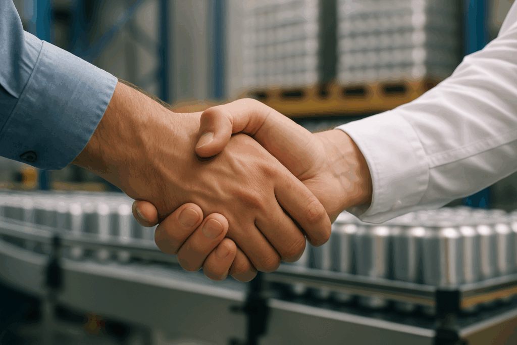 🡺 Partnership signed for the launch of an energy drink

