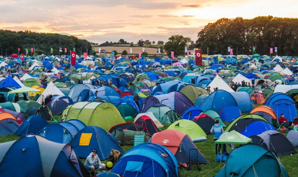 Festival tent camp